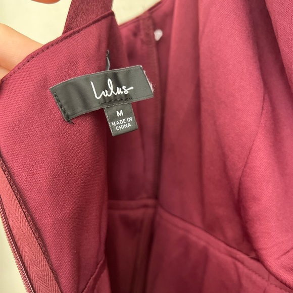 On the Guest List Burgundy Satin One-Shoulder Maxi Dress - Picture 9 of 9